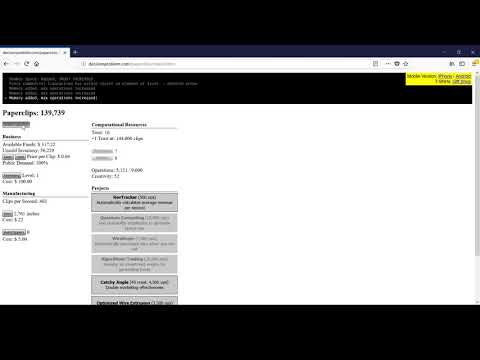 [WR] Universal Paperclips Speedrun 1:36:20 IGT