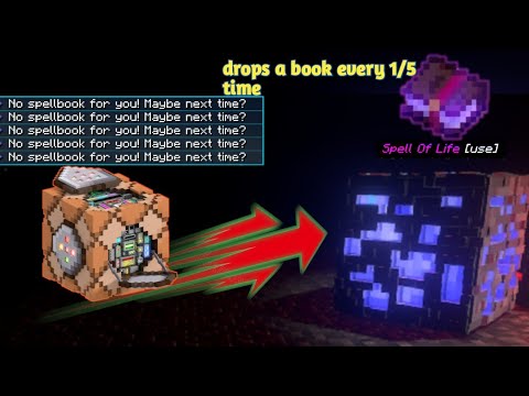 How to make Lapis Ore drop spell books || No packs/mod || 1/5 chances of getting a spell book