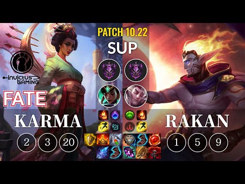 IG Fate Karma vs Rakan Sup - KR Patch 10.22