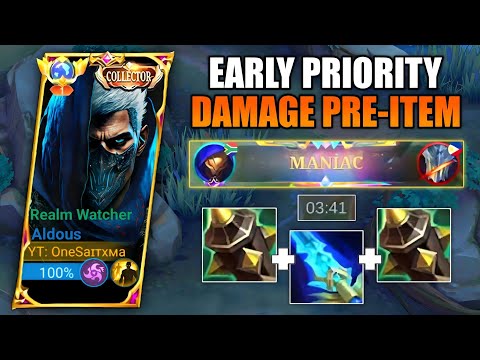 ALDOUS EARLY PRIORITY DAMAGE ITEM 3 MINUTES MANIAC🔥 | ALDOUS BEST BUILD 2023