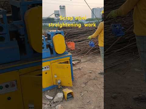Scrap steel straightening work #shorts #short #shortvideo #civilconstructionwork #construction