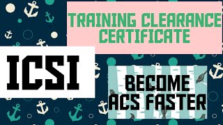 ICSI Announcement - Training Completion Certificate - Get ACS Membersh