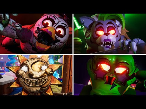 FNAF Security Breach - New RTX Retexture Animatronics Boss Fights