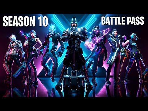 *NEW* SEASON 10 BATTLE PASS SKINS!! (Fortnite Season X New Update)