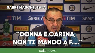Sarri a giornalista: "Non ti mando a quel paese perché sei donna e sei carina"