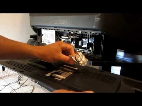 REPLACING MITSUBISHI TV DLP CHIP FIXING BLACK AND...