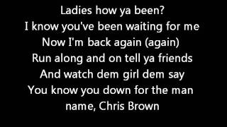 Chris Brown FT KMAC - Twitter  (Lyrics on screen) karaoke In My Zone