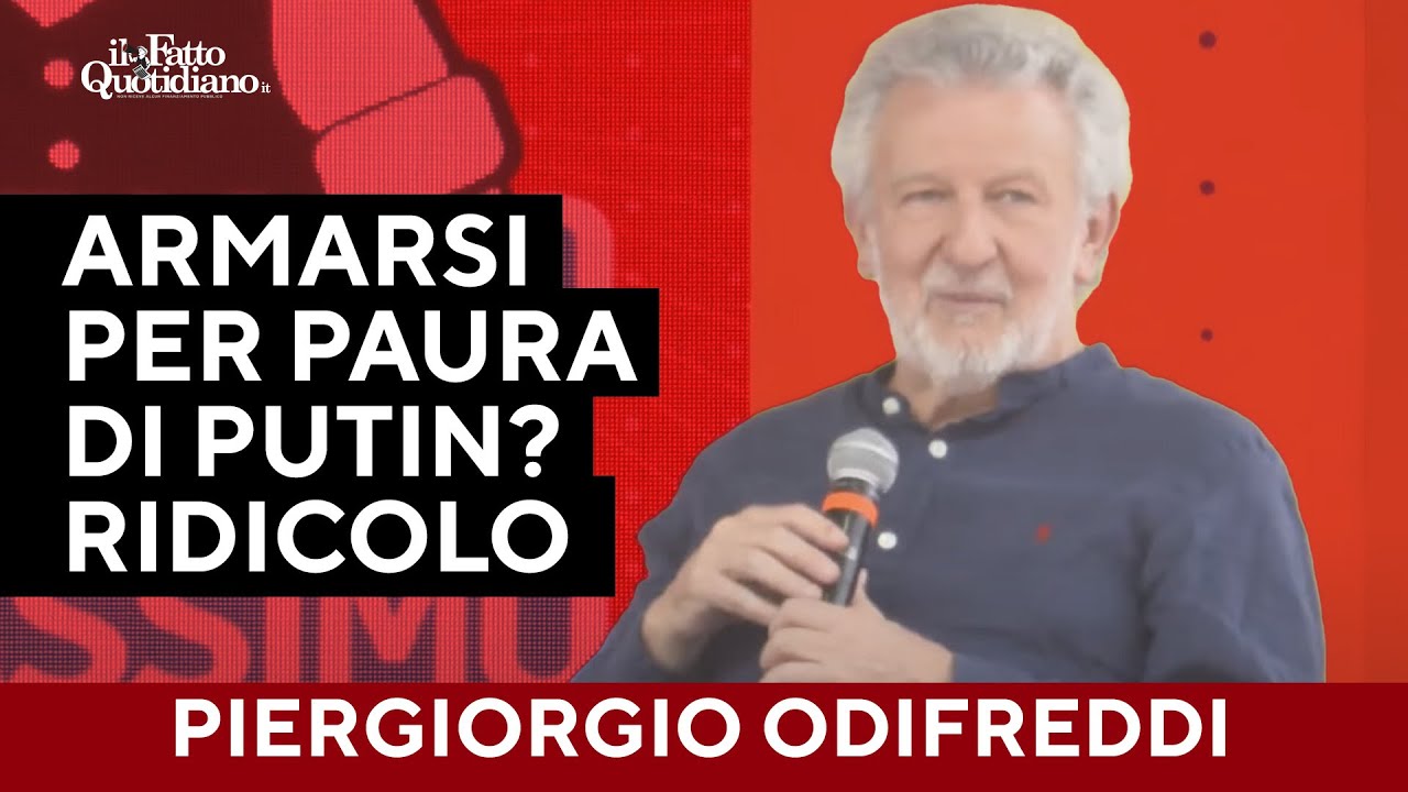 Odifreddi alla festa del Fatto: “Dire che dobbiamo armarci per paura di Putin fa ridere”