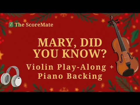 Mary, Did You Know? | Violin Play Along + Piano Backing Track