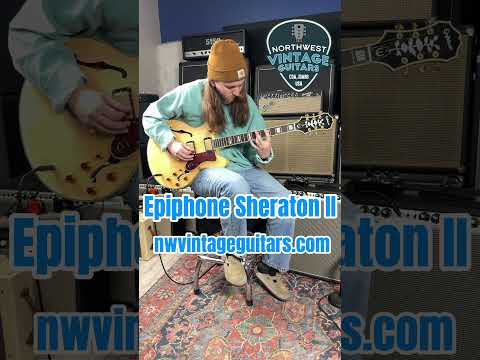 *VIDEO* Epiphone Sheraton II Semi-Hollow Body Natural w/Hard Case- 2008 image 22