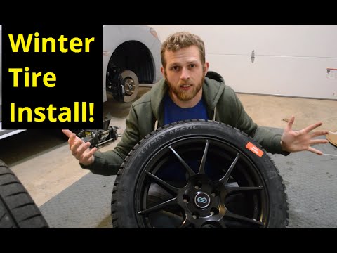 Installing winter tires and wheels on my 2016 WRX STI!