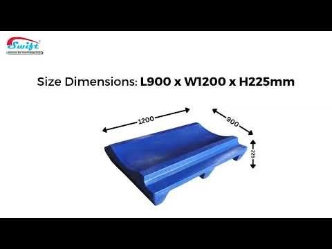 2 Way Entry Non- Reversible Paper Roll Plastic Pallets L900 x W1200 x H230 mm