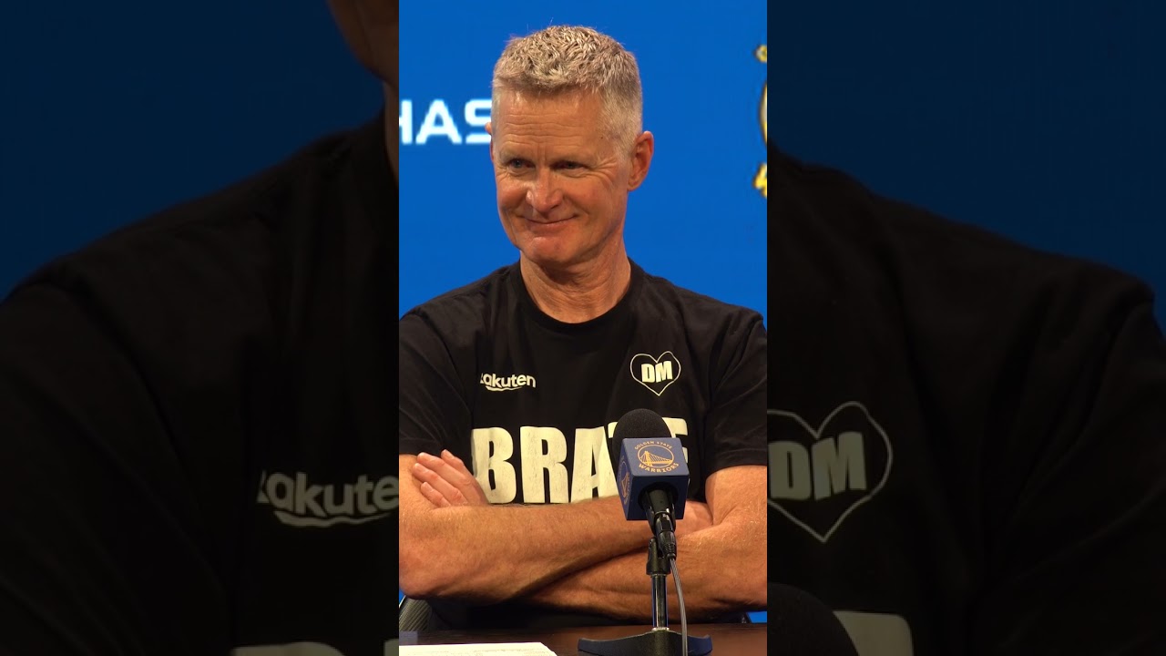 Steve Kerr was "misty-eyed" throughout Klay Thompson's return tonight 😢