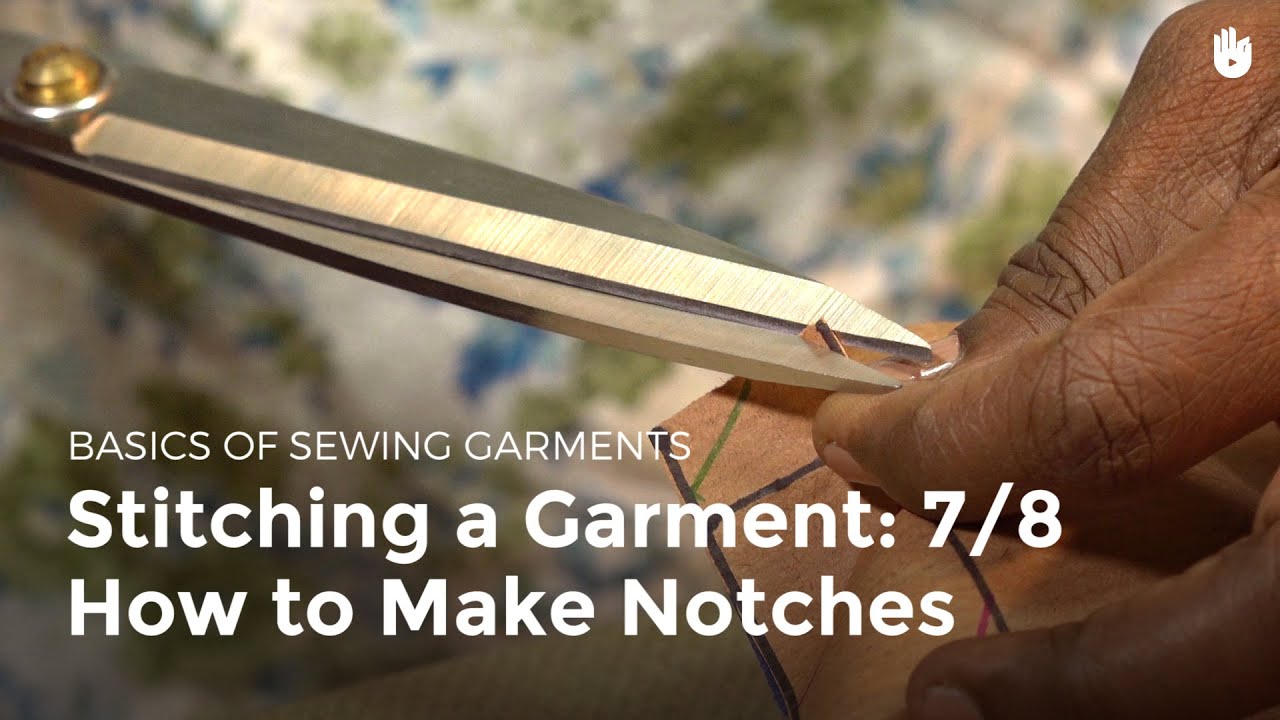 Stitching a garment part 7 how to make notches Sewing Machine