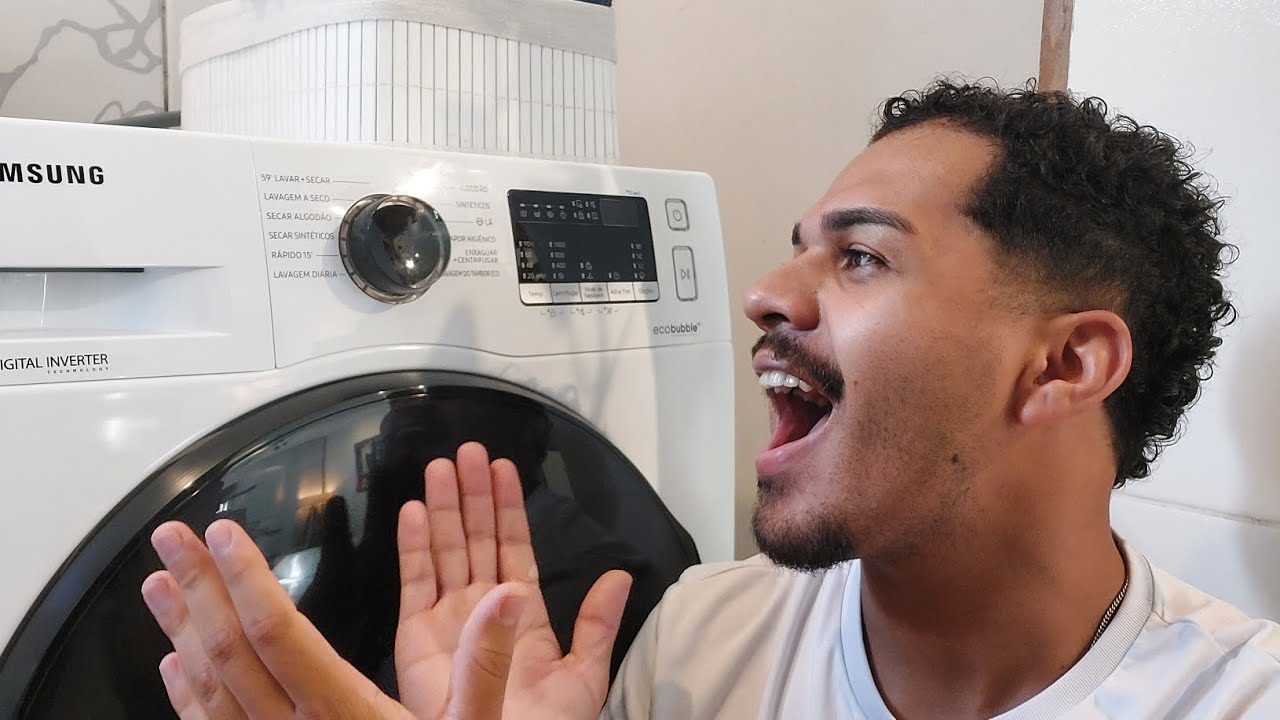 Miniatura da avaliação em vídeo de Lava e Seca Samsung WD11A 11kg/7kg Inox Look WD11A4453BX