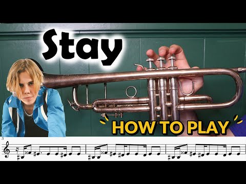 How to play STAY by Kid Laroi on Trumpet! (with sheet music)