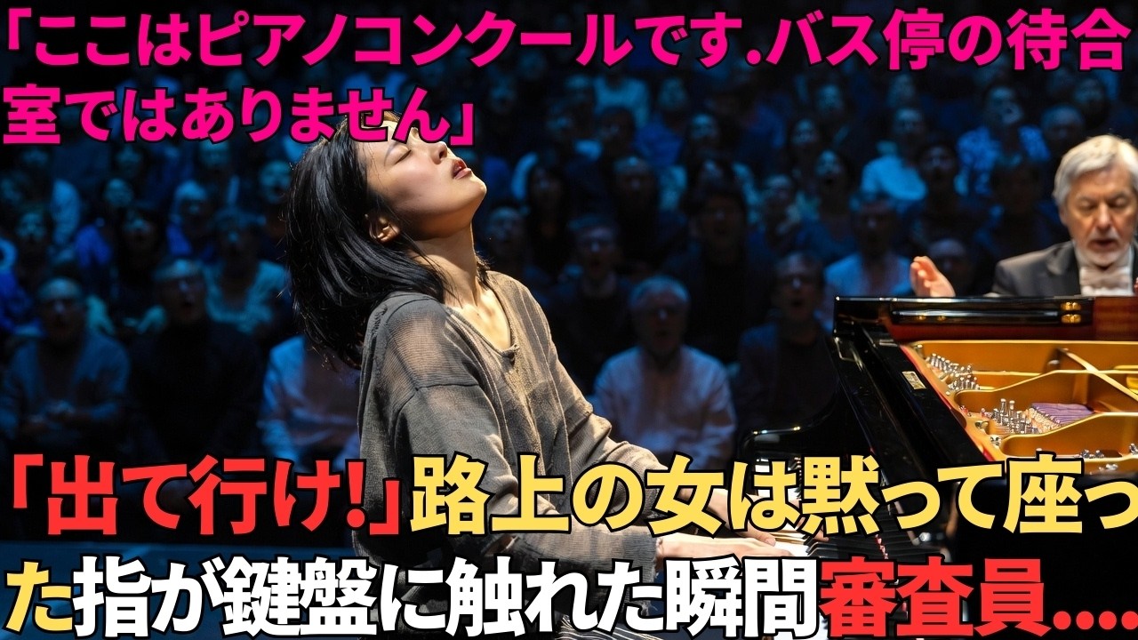 路上の女性がピアノの前で嘲笑された ― 数秒後、審査員全員が涙を流した