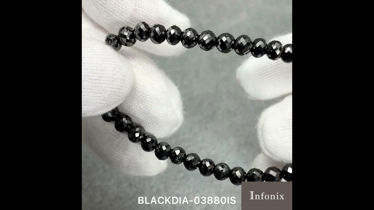 [トップクォリティ]ブラックダイヤモンドブレスレット（約5mm）-slide-youtube