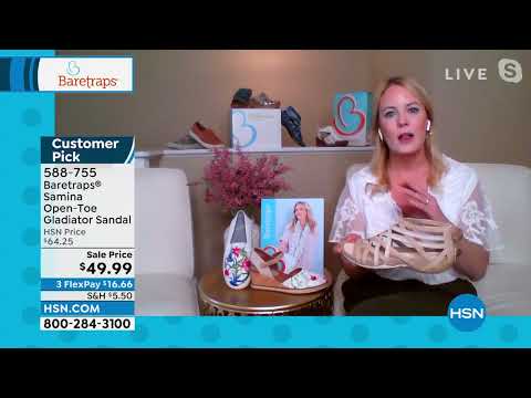 Baretraps Samina OpenToe Gladiator Sandal with Rebound T...