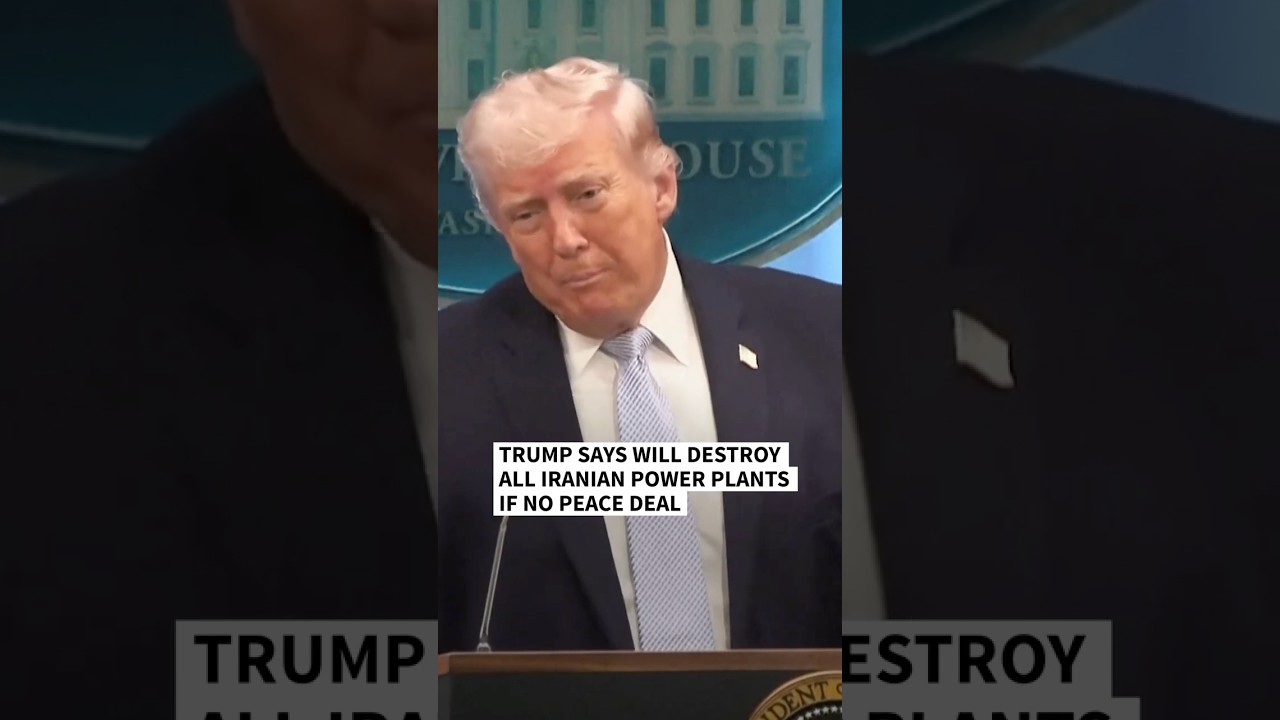 Video | Trump says will destroy all power plants if Iran does not agree to peace deal | AFP