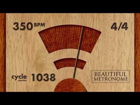 350 BPM 4/4 Wood Metronome HD