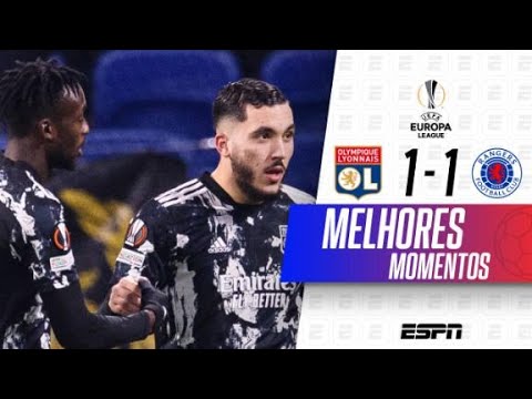 SEM PAQUETÁ E BRUNO GUIMARÃES, LYON FICA NO EMPATE COM O RANGERS | Europa League | Melhores Momentos