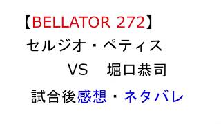 Bellator272】セルジオ・ペティス　vs　堀口恭司　感想・ネタバレ
