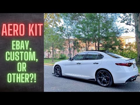 Alfa Romeo Giulia - Aero Kit; Front Lip, Side Splitters, Corner Splitter & Spoiler