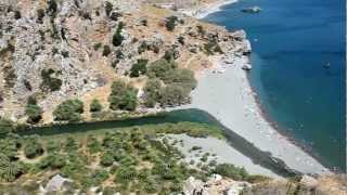 preview picture of video 'Preveli (Λίμνη του Πρέβελη) Beach - Panoramic View - Crete (GREECE)'