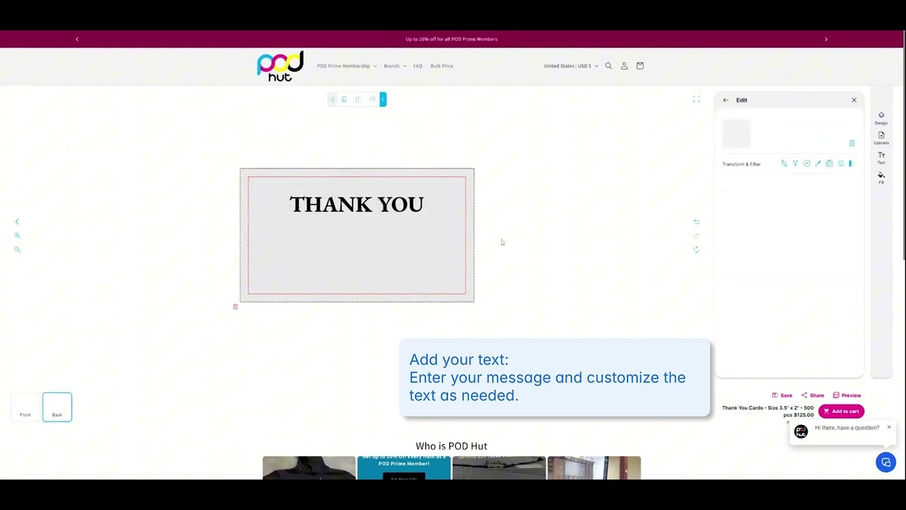 How to Customize & Order Thank You Cards?