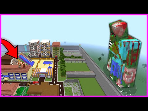 ZOMBİ KRAL DEVASA BÜYÜK OLDU ŞEHRİ EZDİ! 😱 - Minecraft