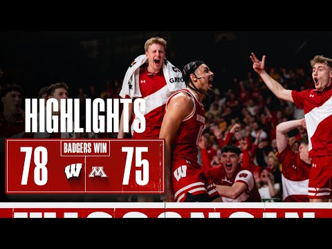 Highlights at Minnesota || Wisconsin Basketball || Jan. 13, 2026