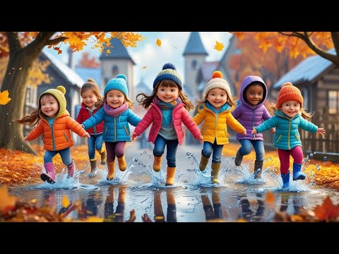 Pică Ploaia pe Burlane 🌧 🍂 | Versuri Jucăușe pentru Copii 🌰🐿️ | Cântecel de la HopHop MuziȚop ❤️🎤