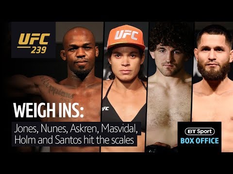 Live UFC 239 weigh-ins | Jon Jones, Amanda Nunes, Ben Askren and Jorge Masvidal take to the scales