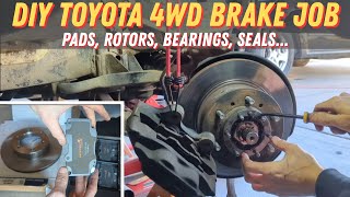 1990 Toyota 4Runner 4WD Front Brake Job - Rotors, Bearings, Pads and Seals Explained