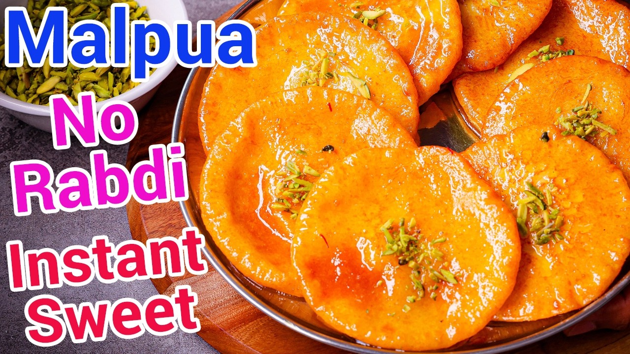Instant Juicy Malpua - No Fail Recipe - Holi Special Malpua | Halwai Style Malpura Festive Sweet