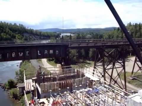 NIPIGON RIVER CABLE STAYED BRIDGE EAST LANE CENTER SUPPORT