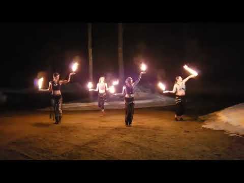 Teganish - First Fire Dance Practice with Belly Dance Students