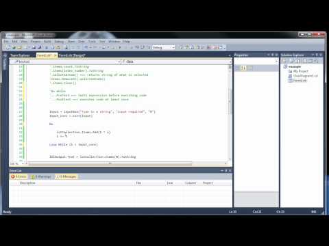 Visual Basic Tutorial 9 Loops