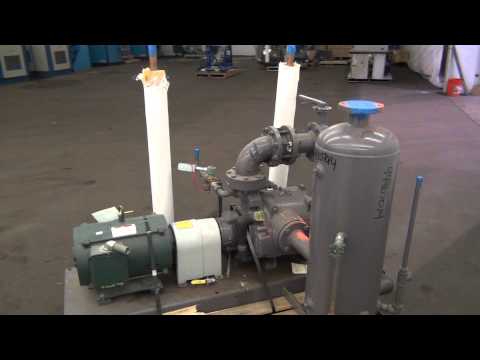 Used-Nash SC 4/7 vac pumps on skid with 20 HP motors and tanks stock # 44807014