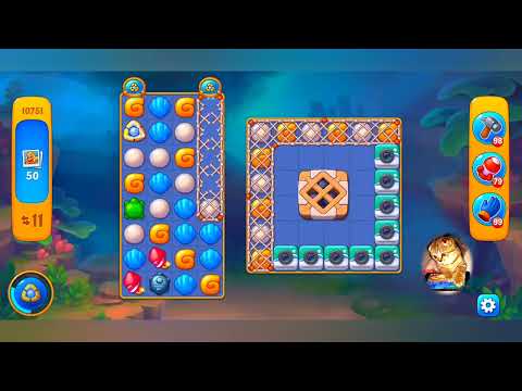 фишдом 2022  #  10751 уровень - прохождение без бустеров # Fishdom,   10751  level - no Boosters.