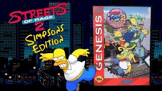 Streets of Rage 2 - Simpsons Edition Sega Megadrive/Genesis