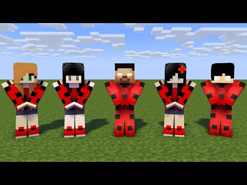 MONSTER SCHOOL : WALKER DANCE MEME LADYBUG HEROBRINE FAMILY - MINECRAFT ANIMATION