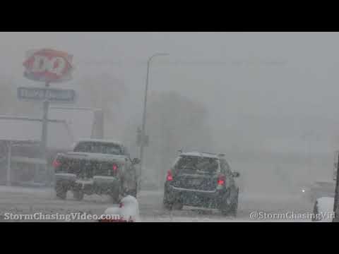 Rice Lake, WI Winter Storm B-Roll - 10/20/2020