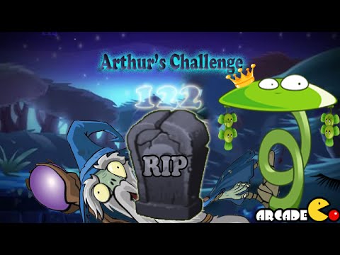 Plants Vs Zombies 2 Dark Ages: Wizard Zombies Are Flying Arthur's Challenge Level 122