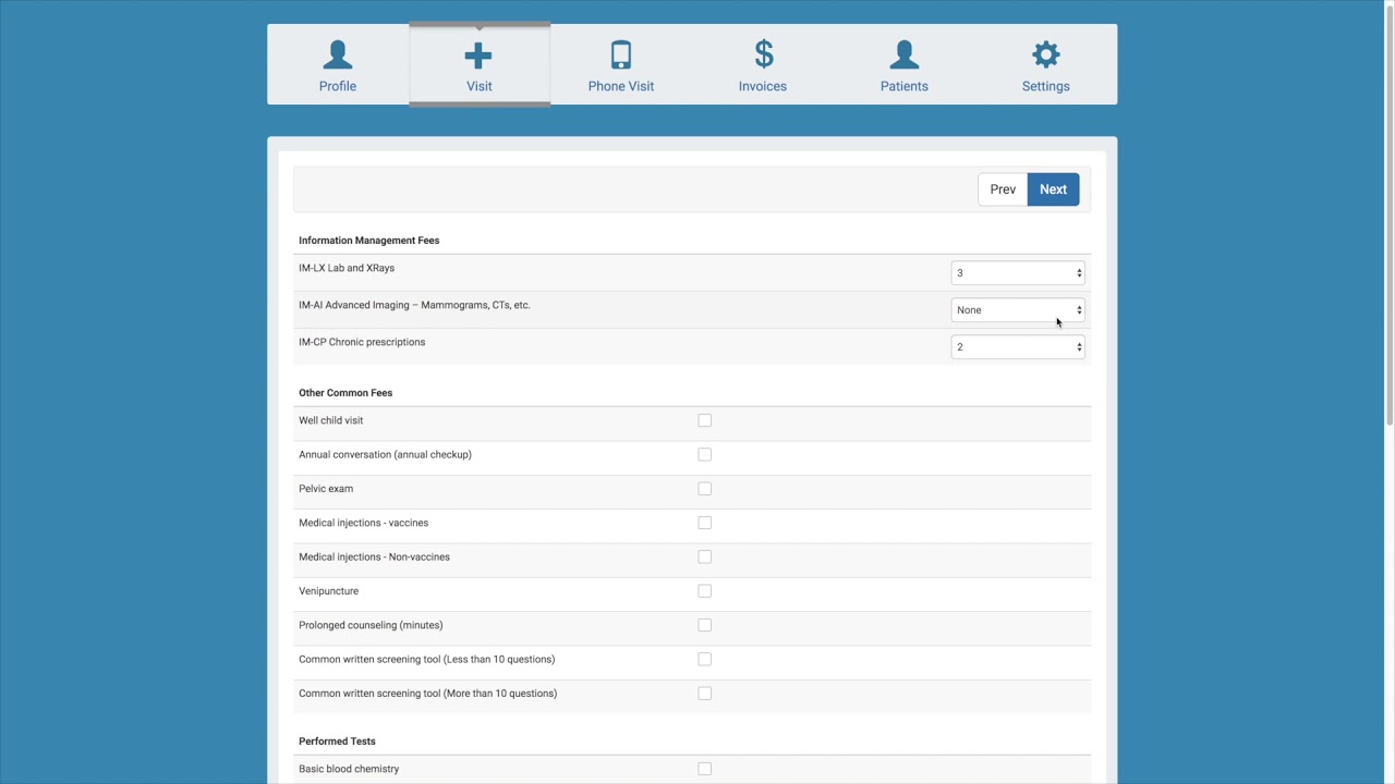 2 - Office Visit, Information Management Fees & Others