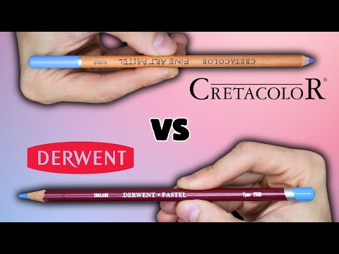 Cretacolor vs. Derwent — samanburður pastelblýanta (EN)