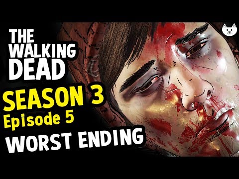 The Walking Dead Game Season 3 Episode 5 Ending - WORST ENDING - (Walking Dead Gameplay Ep5 Final)