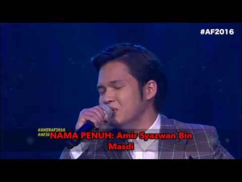BIODATA AMIR AF 2016 AKADEMI FANTASIA