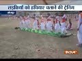 Durga Vahini girls take part in a self-defence camp in Jodhpur